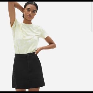 Everlane Canvas Stamp Skirt Black